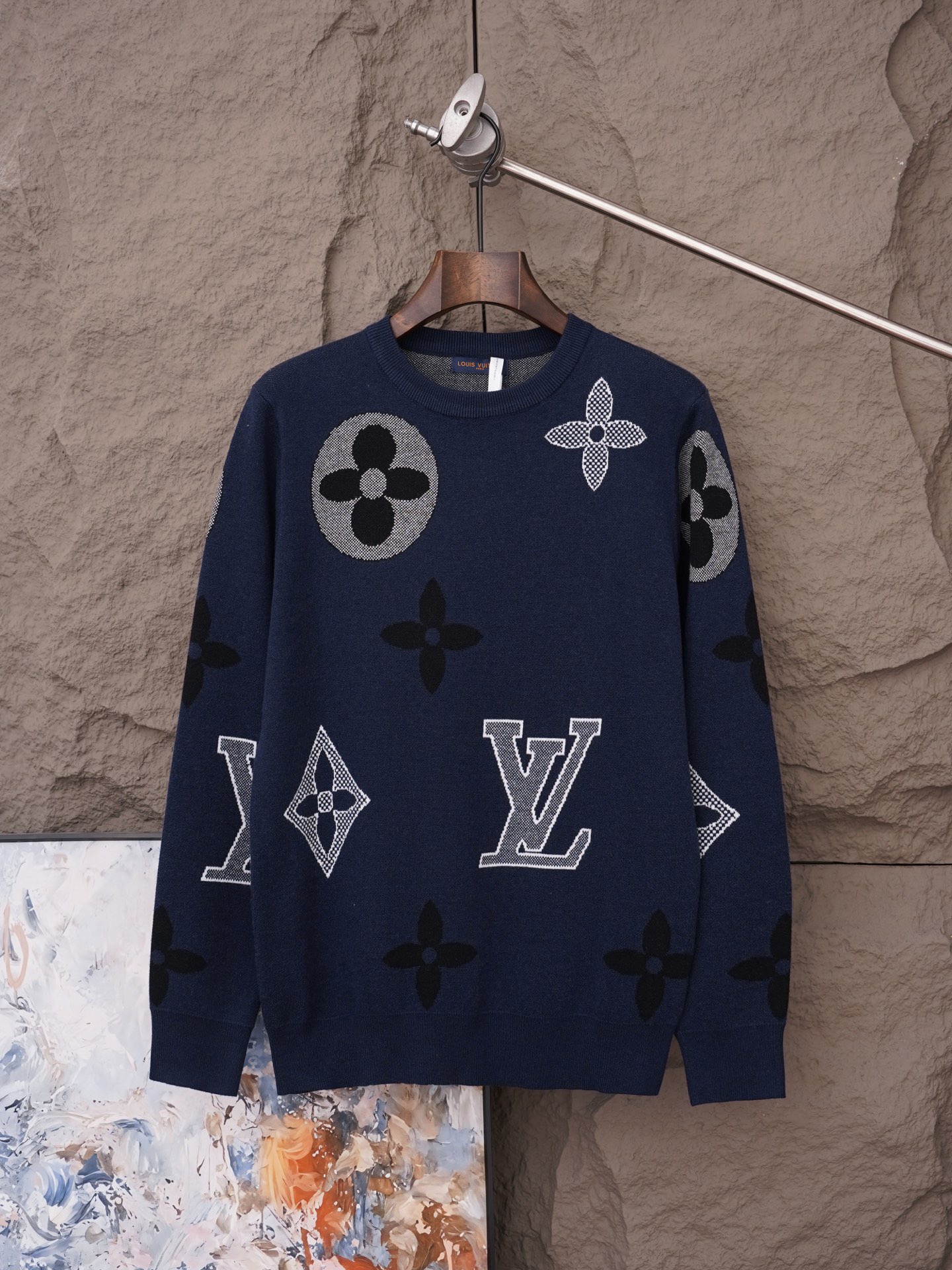 Navy Signature Knit Sweater — SBS-C008