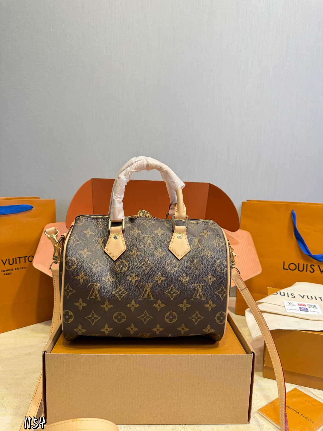 LV Speedy Bandoulière leather crossbody bag